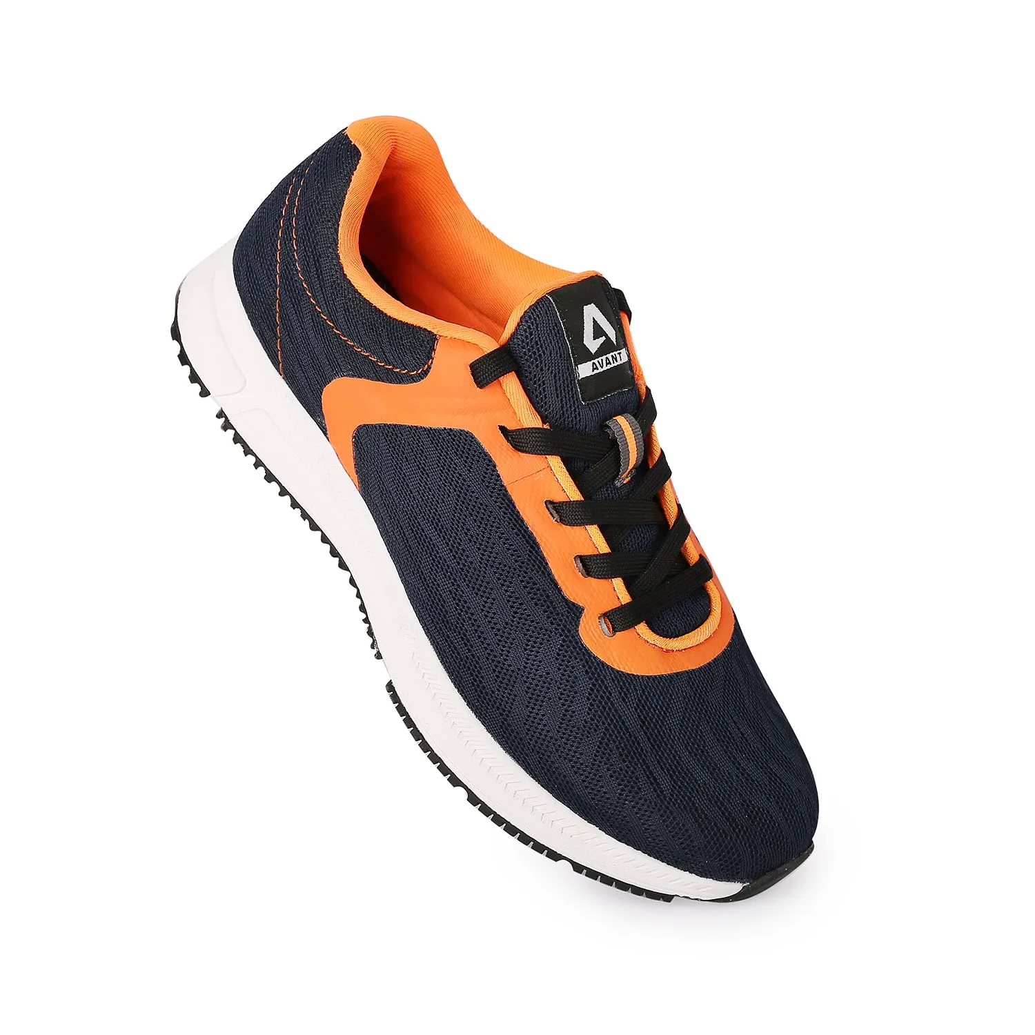 Avant Men's Stark Running & Gym shoes - Navy Blue/Orange