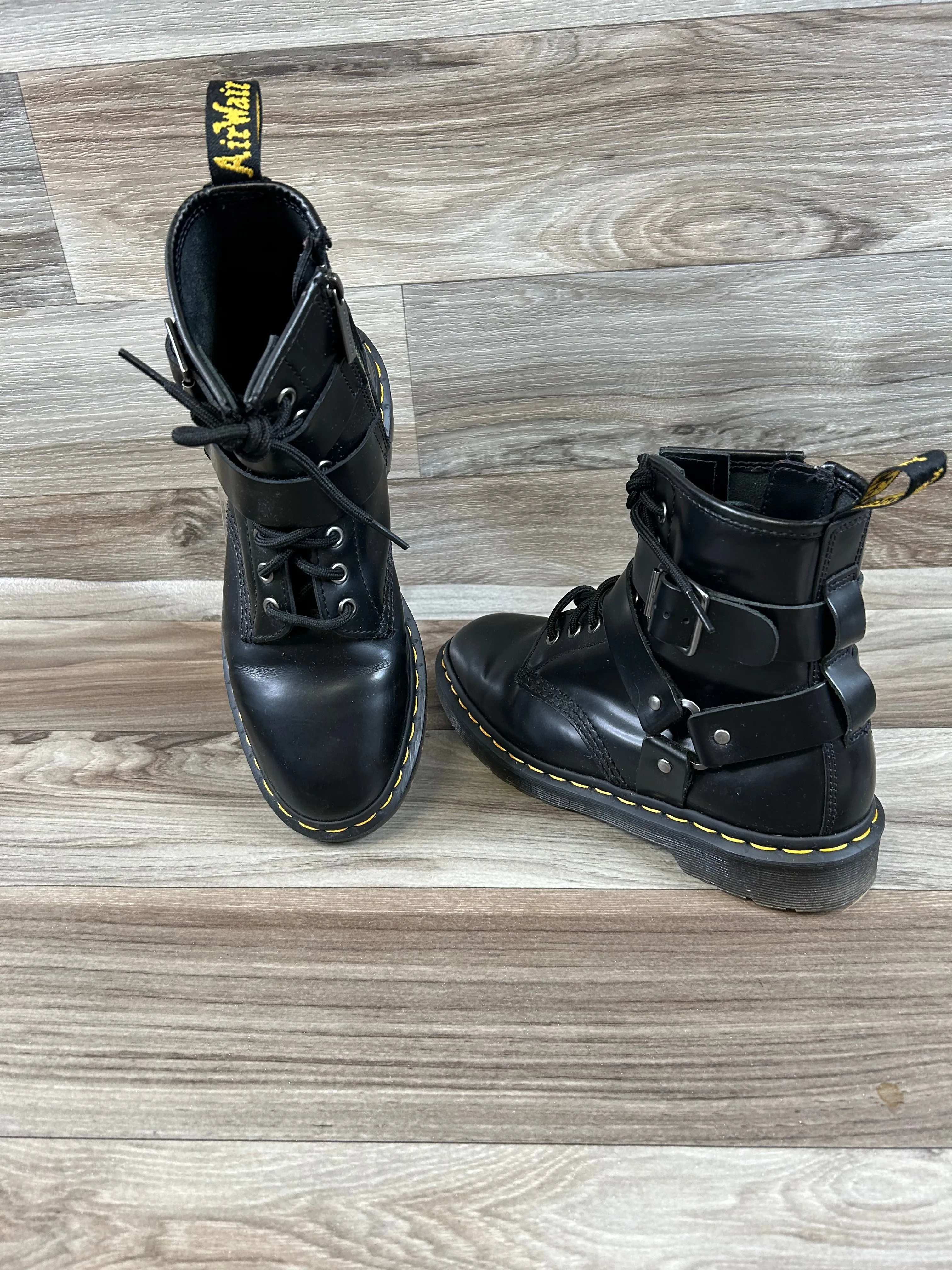 Black Boots Designer Dr Martens, Size 7