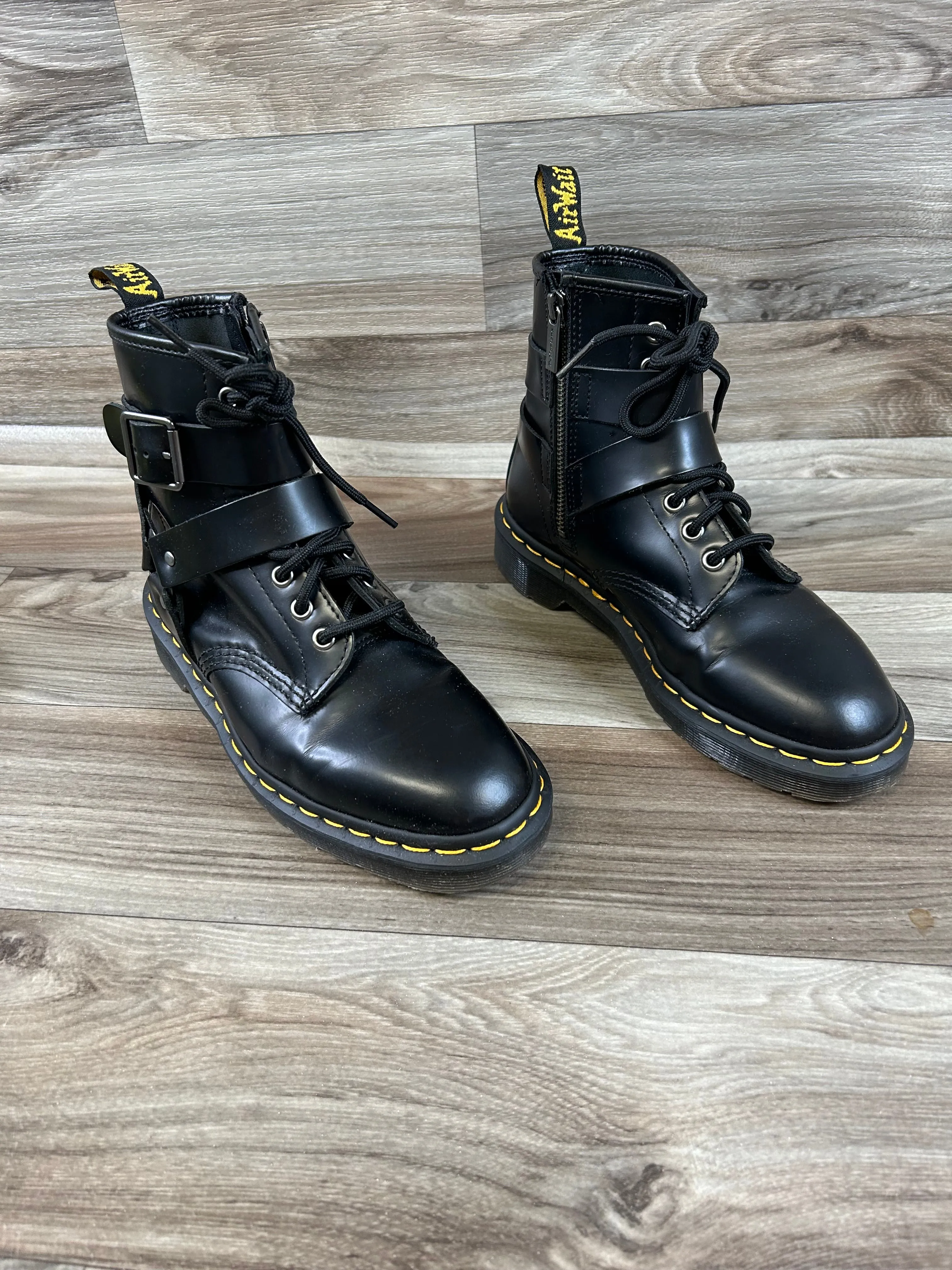 Black Boots Designer Dr Martens, Size 7