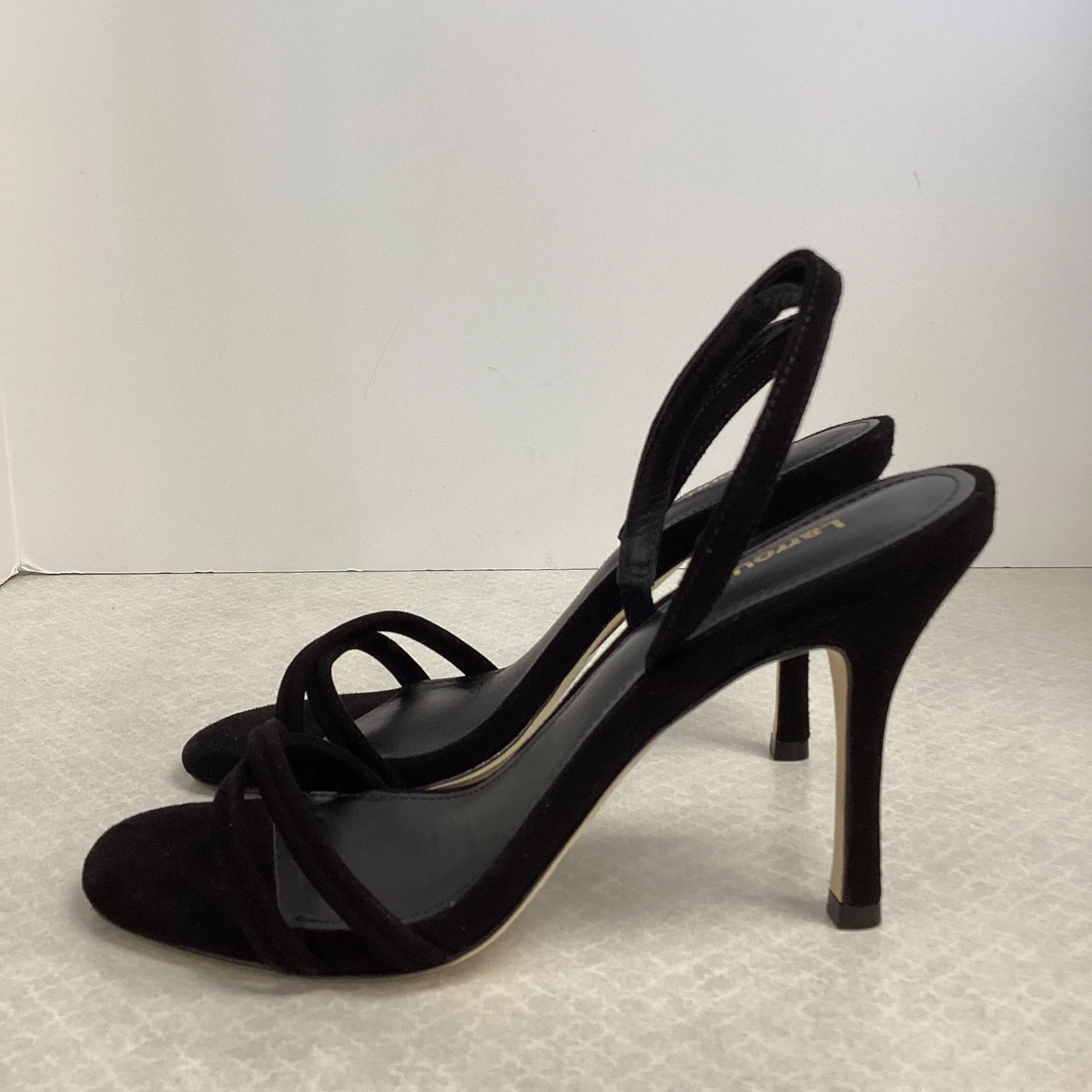 Black Sandals Designer larroude, Size 8.5