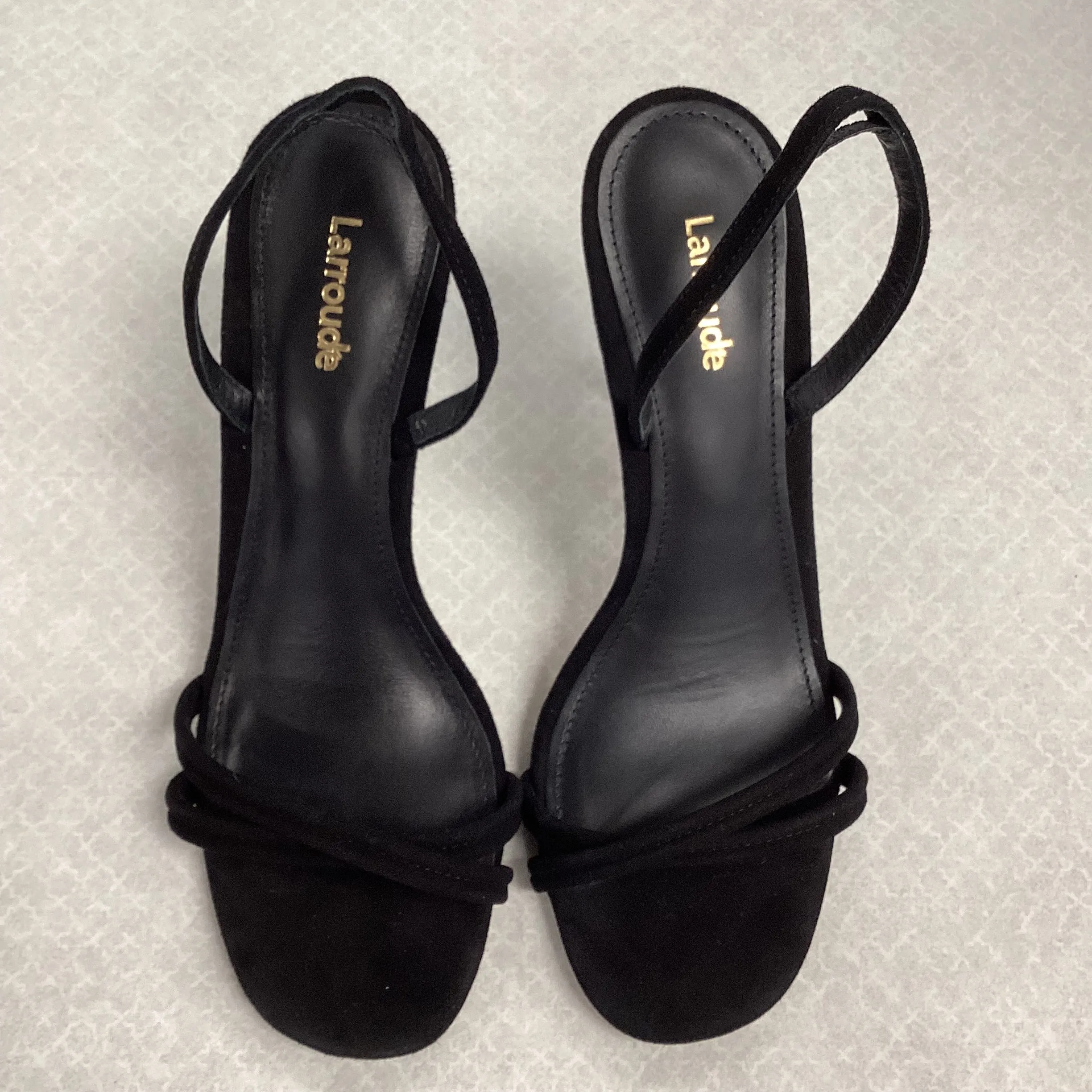 Black Sandals Designer larroude, Size 8.5