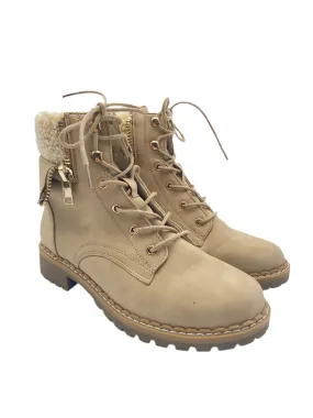 Boots Hiking By Just Fab In Beige, Size: 6.5