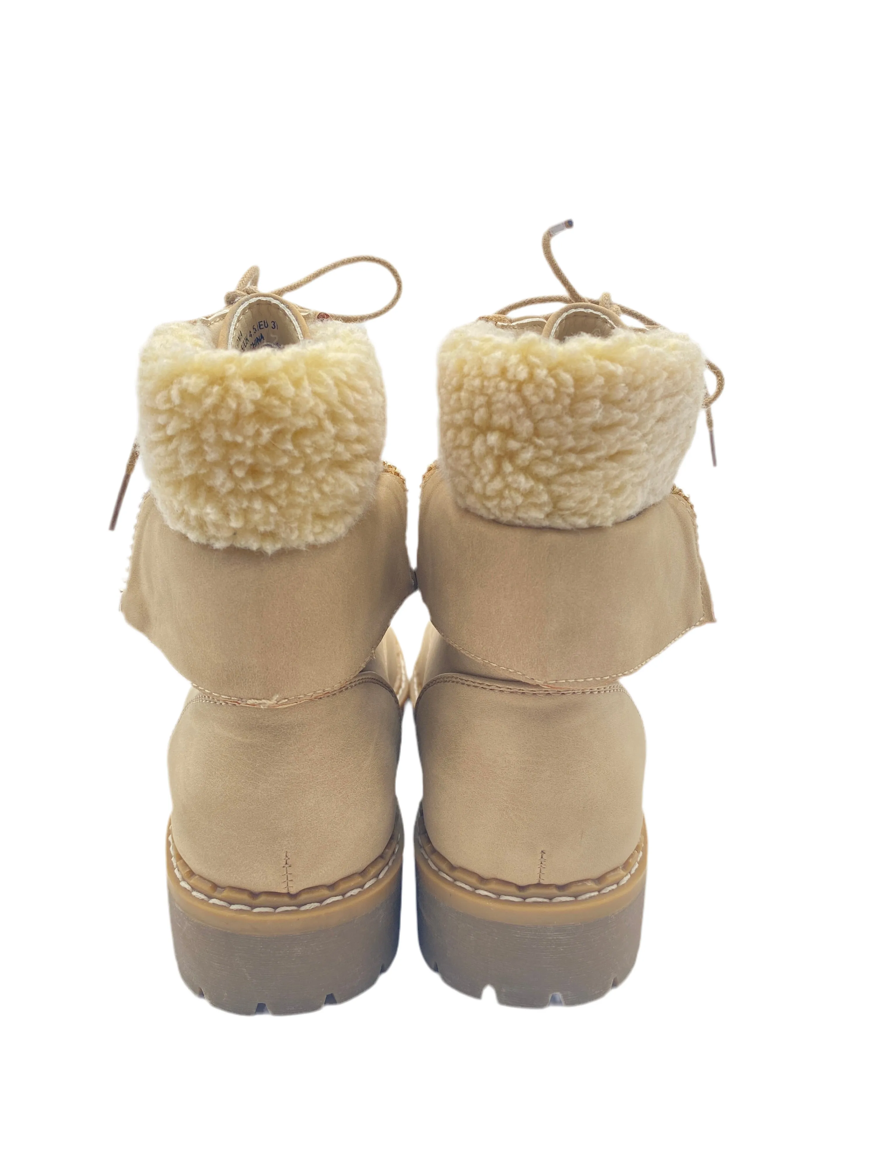 Boots Hiking By Just Fab In Beige, Size: 6.5