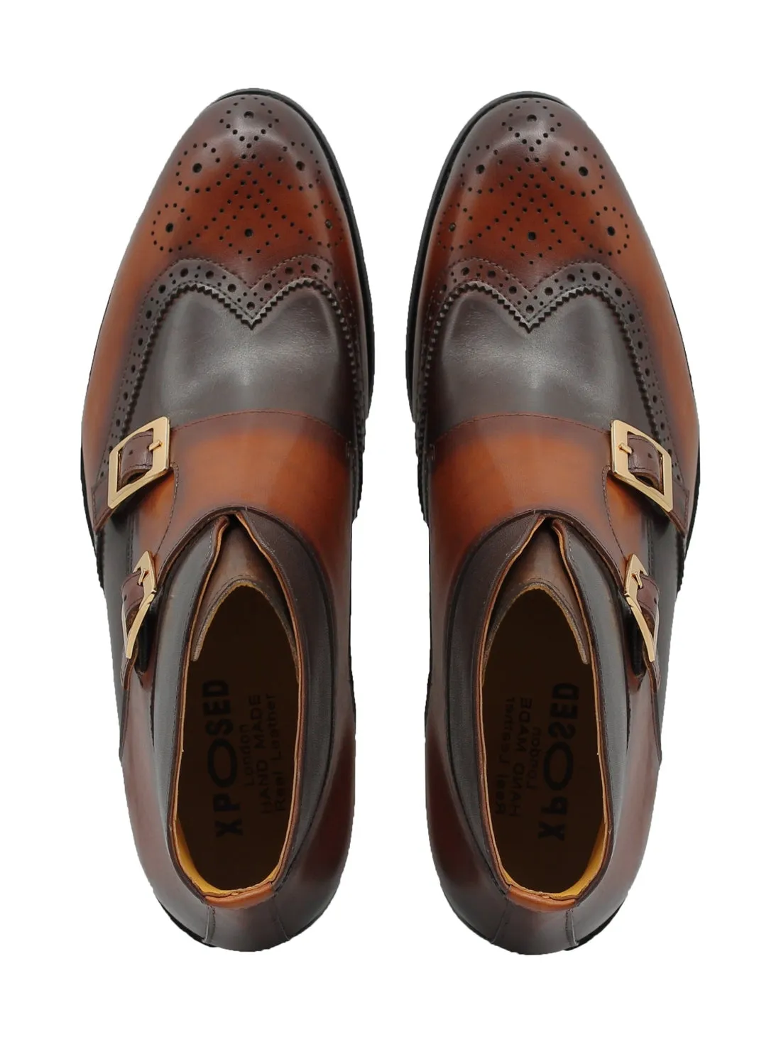 BROWN DOUBLE MONK BROGUES