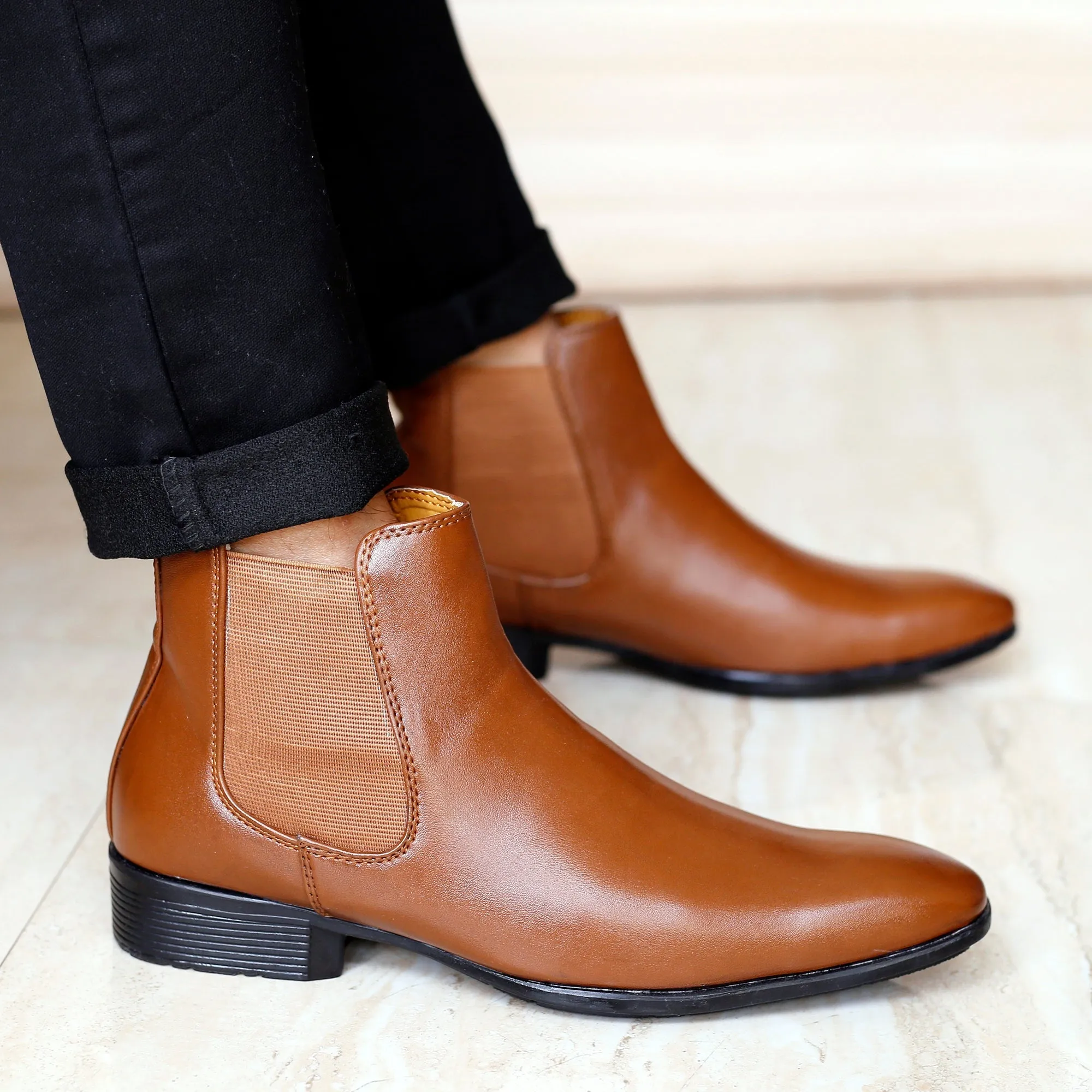 Bxxy's Men's Stylish Comfortable Slip-on Chelsea Boots