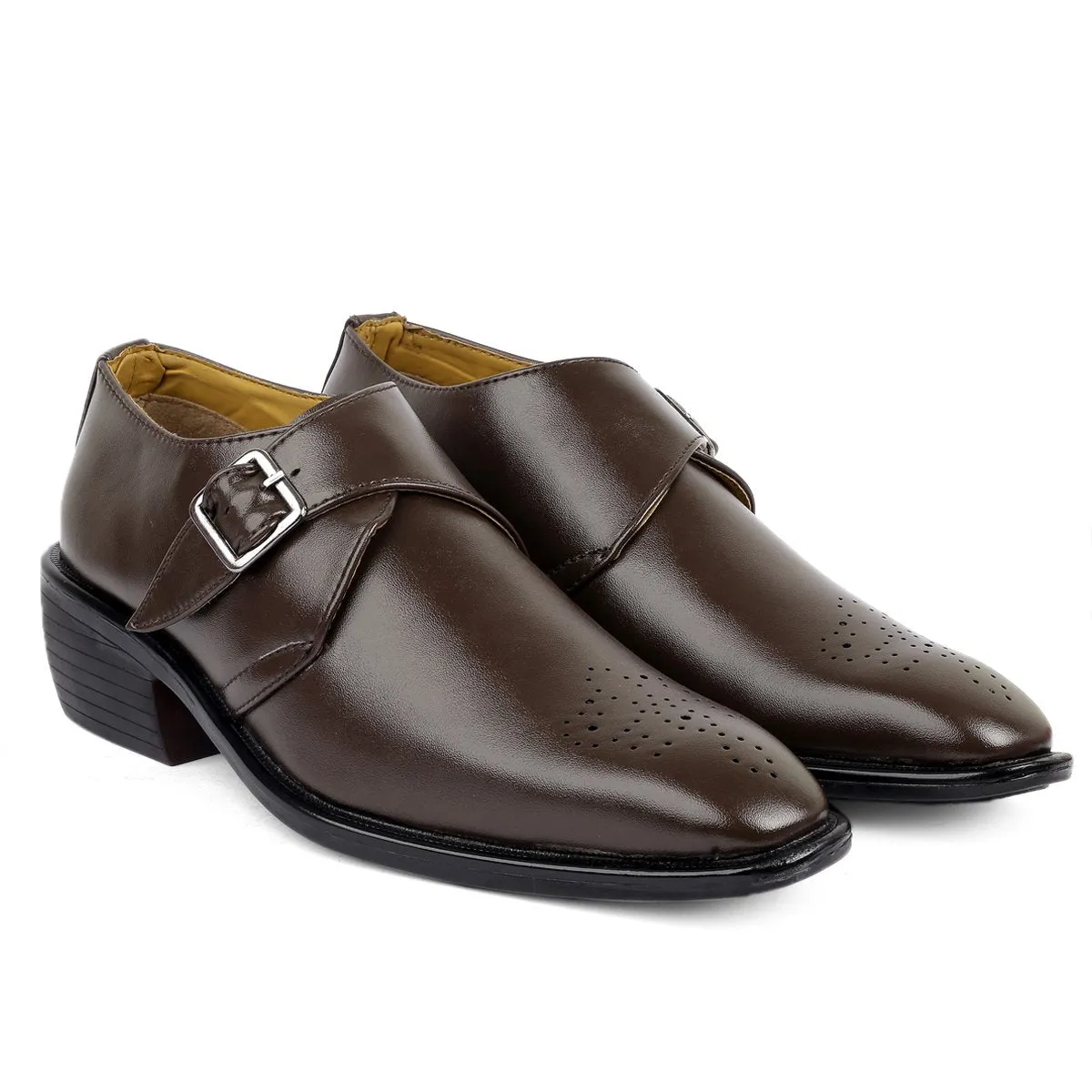 Bxxy's Trendy Single Monk Strap Slip-ons For Men