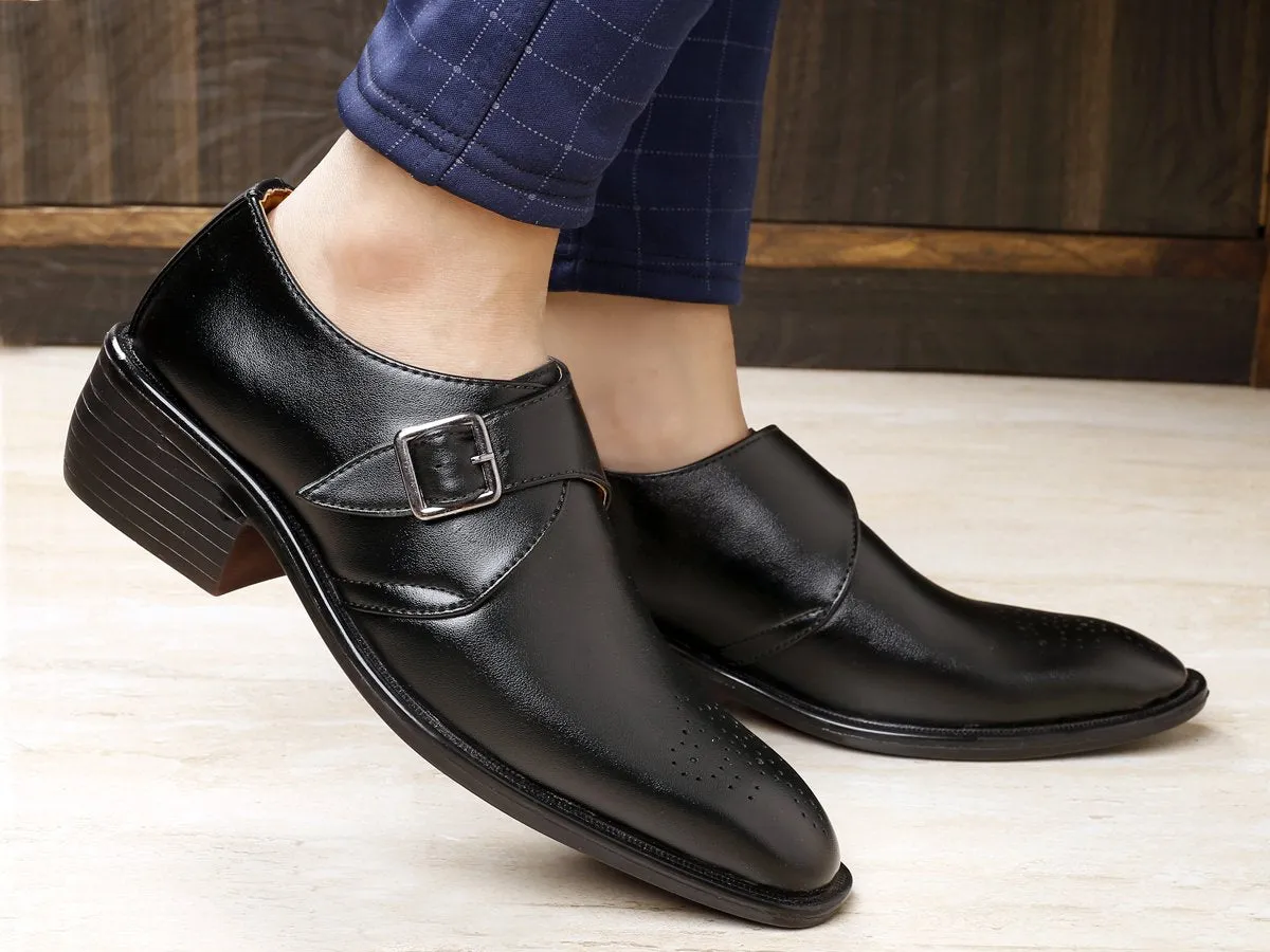 Bxxy's Trendy Single Monk Strap Slip-ons For Men