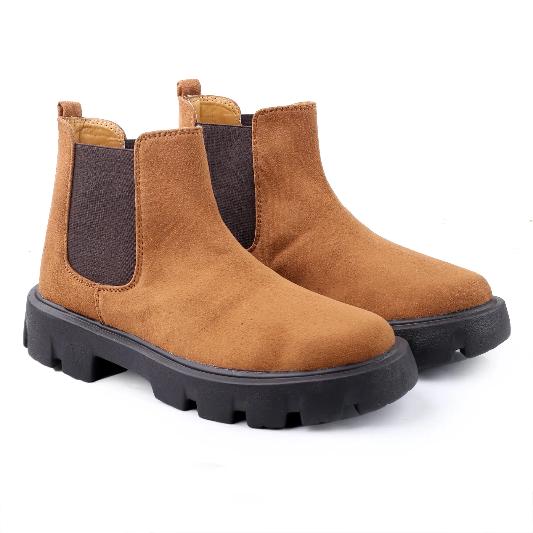 Bxxy's Vegan Suede Ultra Comfortable Slip-on Boots for Men