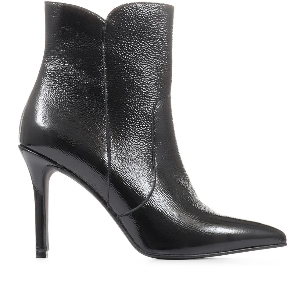 Cadence Heeled Leather Ankle Boots - CADENCE / 322 536