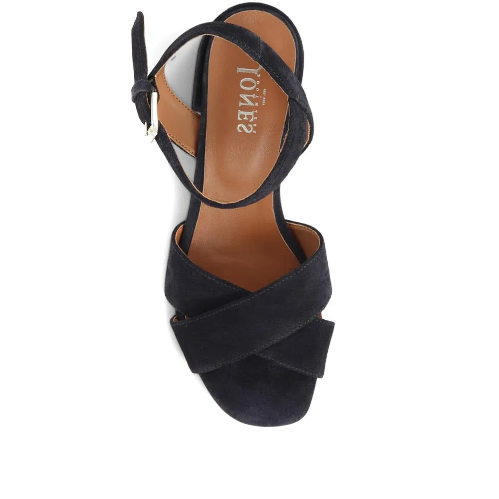 Carrington Suede Block Heel Sandals - CARRINGTON / 321 990