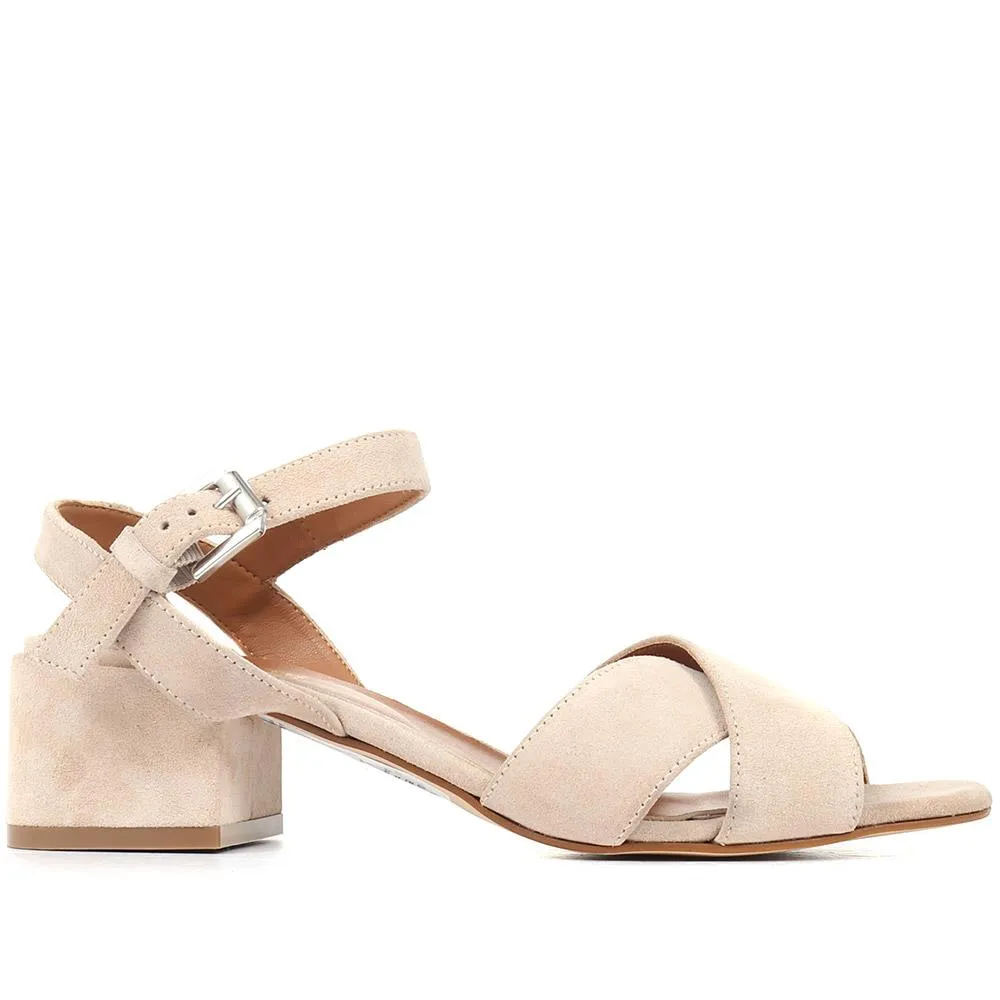 Carrington Suede Block Heel Sandals - CARRINGTON / 321 990