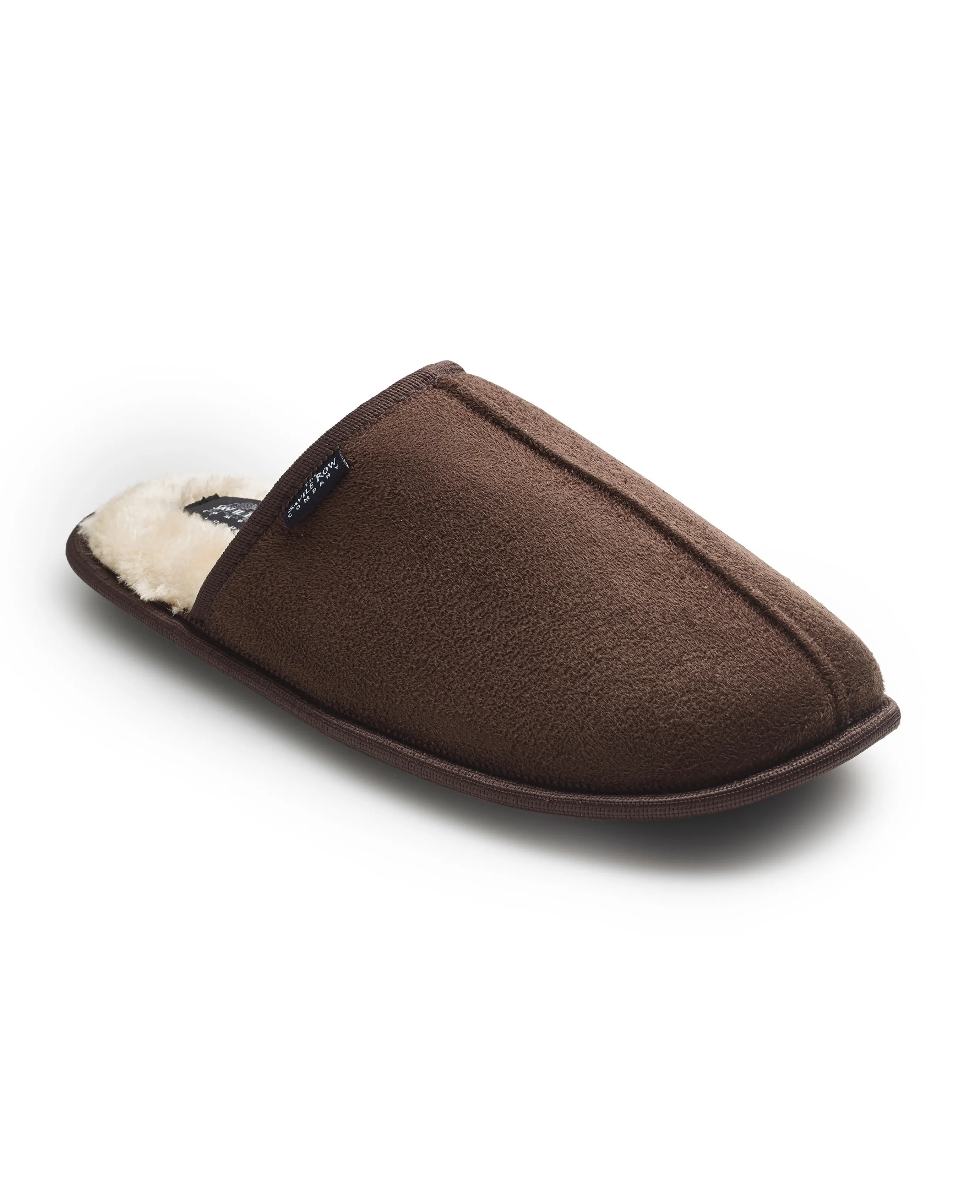 Chocolate Microsuede Mule Slippers