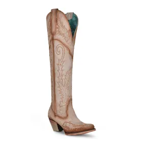 Corral Ladies Western Bone embroidery tall boots A4403