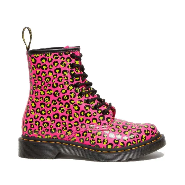 Dr Martens 1460 Loud Leopard Clash Pink 8 Eye Boot