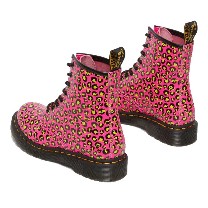 Dr Martens 1460 Loud Leopard Clash Pink 8 Eye Boot