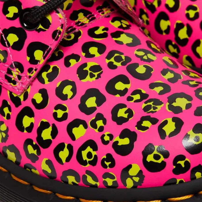 Dr Martens 1460 Loud Leopard Clash Pink 8 Eye Boot