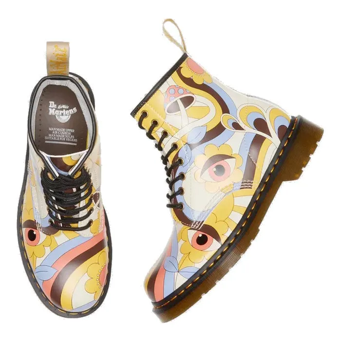 Dr Martens Vegan 1460 Boot Retro Ray Kemble Parchment Beige