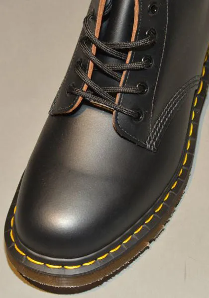 DR. MARTENS VINTAGE 1460 LEATHER BOOTS BLACK QUILON MADE IN ENGLAND