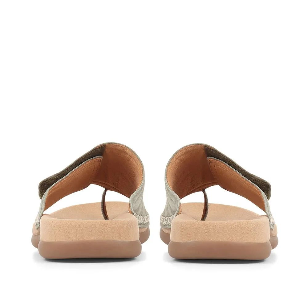 Enjoyment Leather Toe Post Sandals - GAB35523 / 321 581