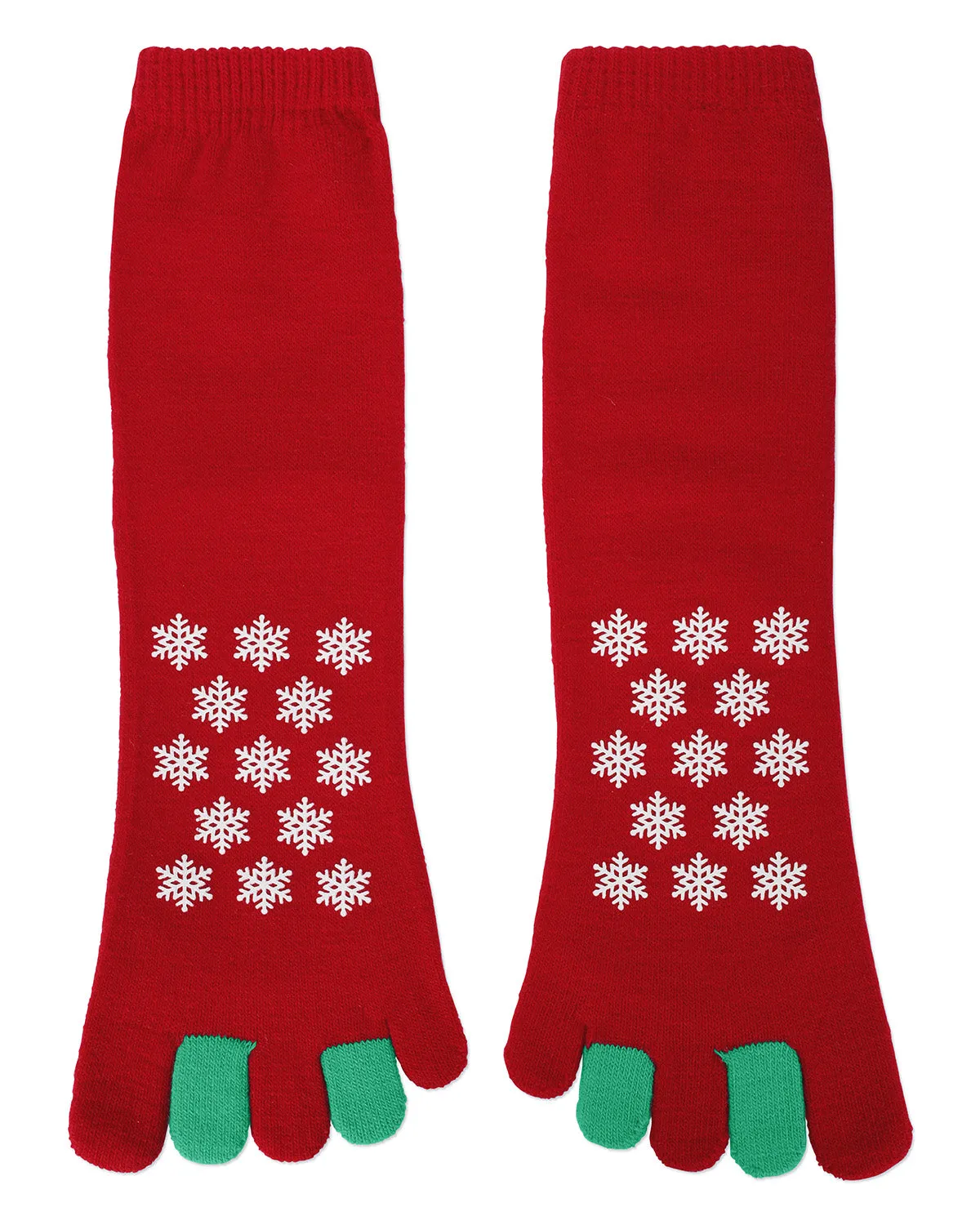 Festive Let It Snow Non-Skid Toe Socks