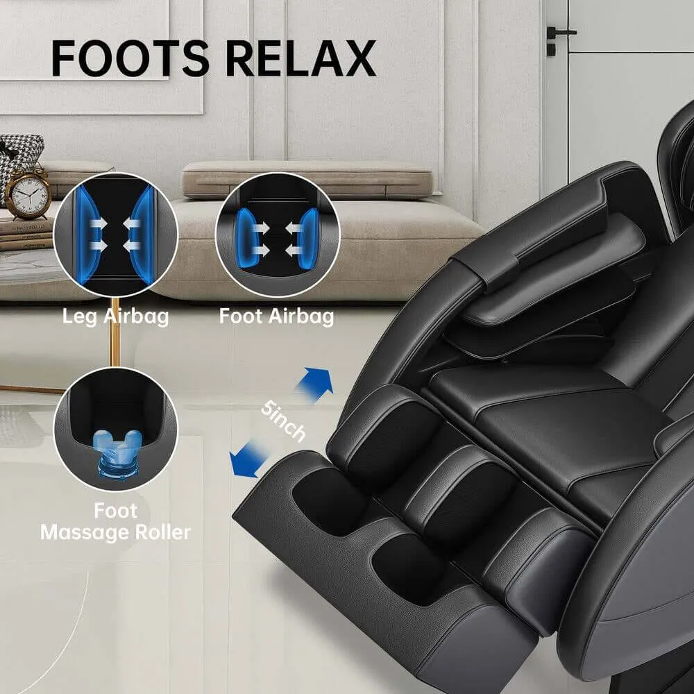 Golden Massage: Enhanced Full Body Massage Chair with Zero Gravity and Bluetooth - Grey