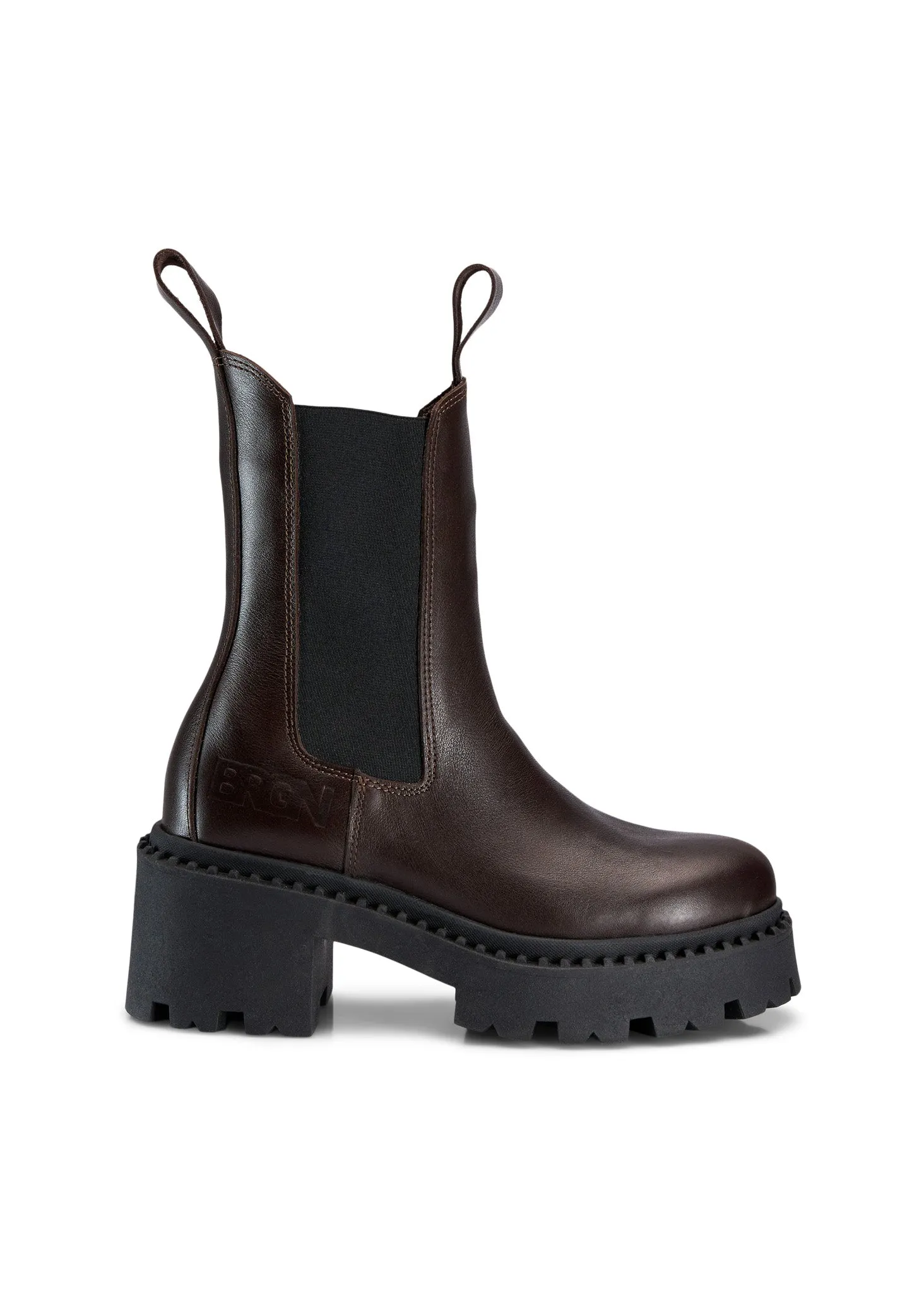 Heel Chelsea Boot - Brown