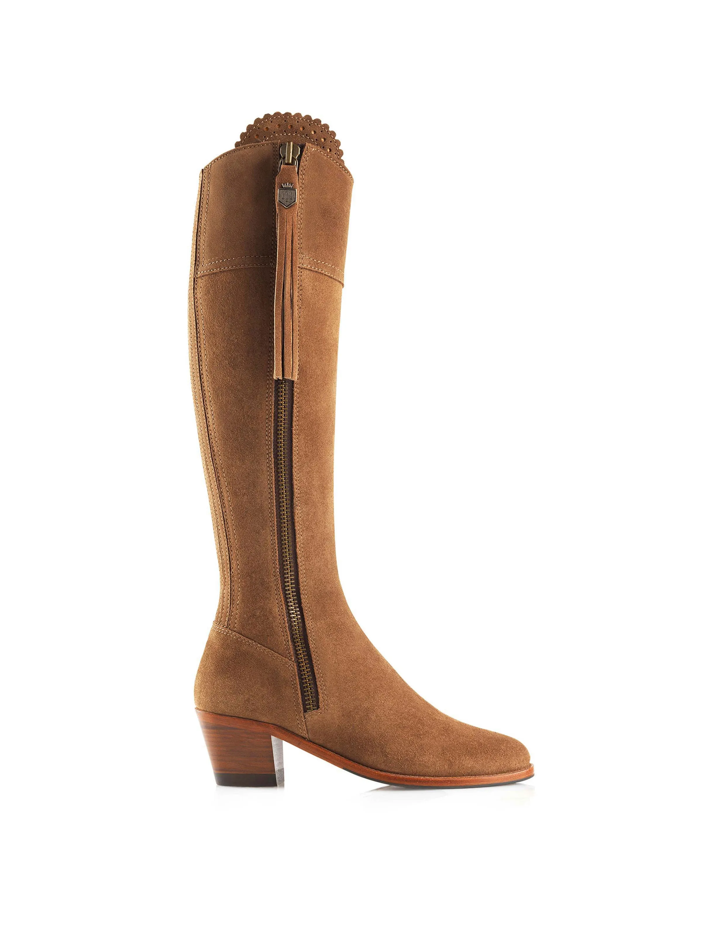 Heeled Regina (Regular Fit) - Tan Suede