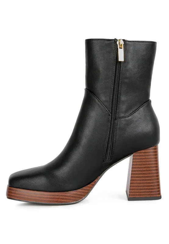 High Ankle Heel Boots | Black