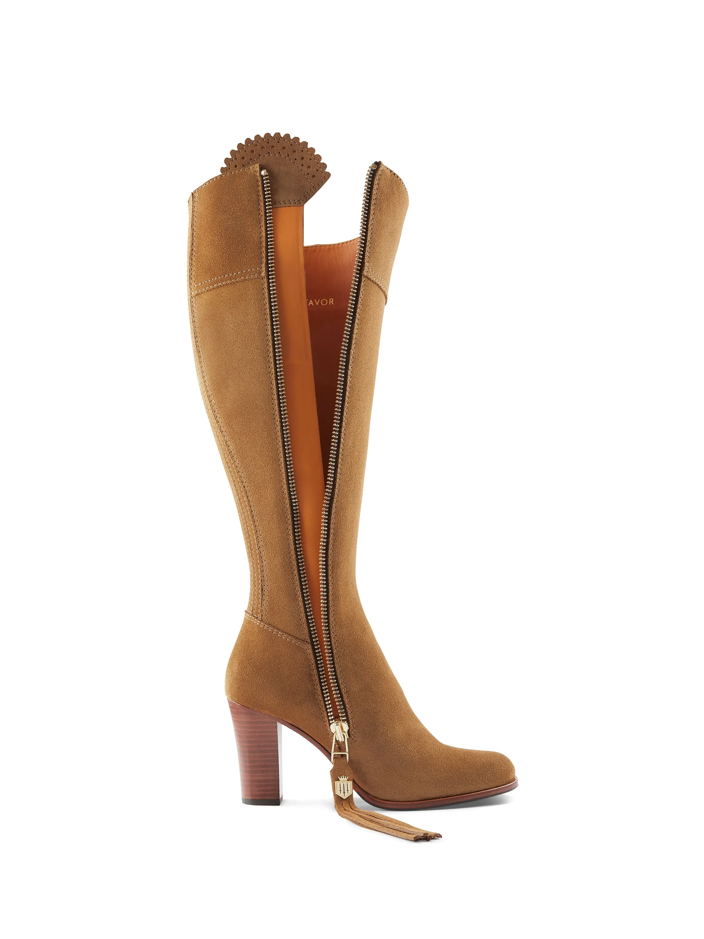 High Heeled Regina (Sporting Fit) - Tan Suede