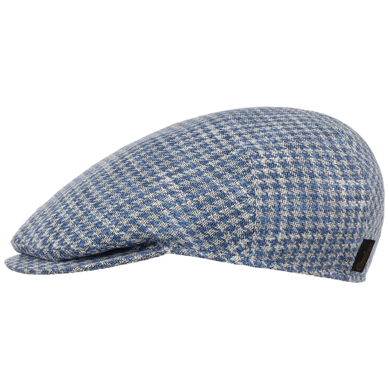 Houndstooth Summer Flat Cap by Borsalino