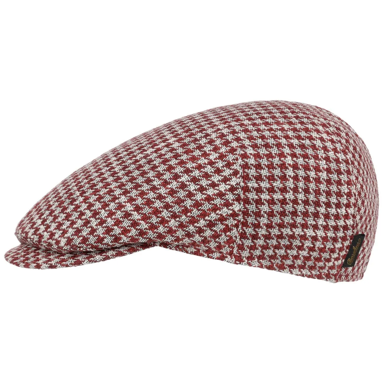 Houndstooth Summer Flat Cap by Borsalino