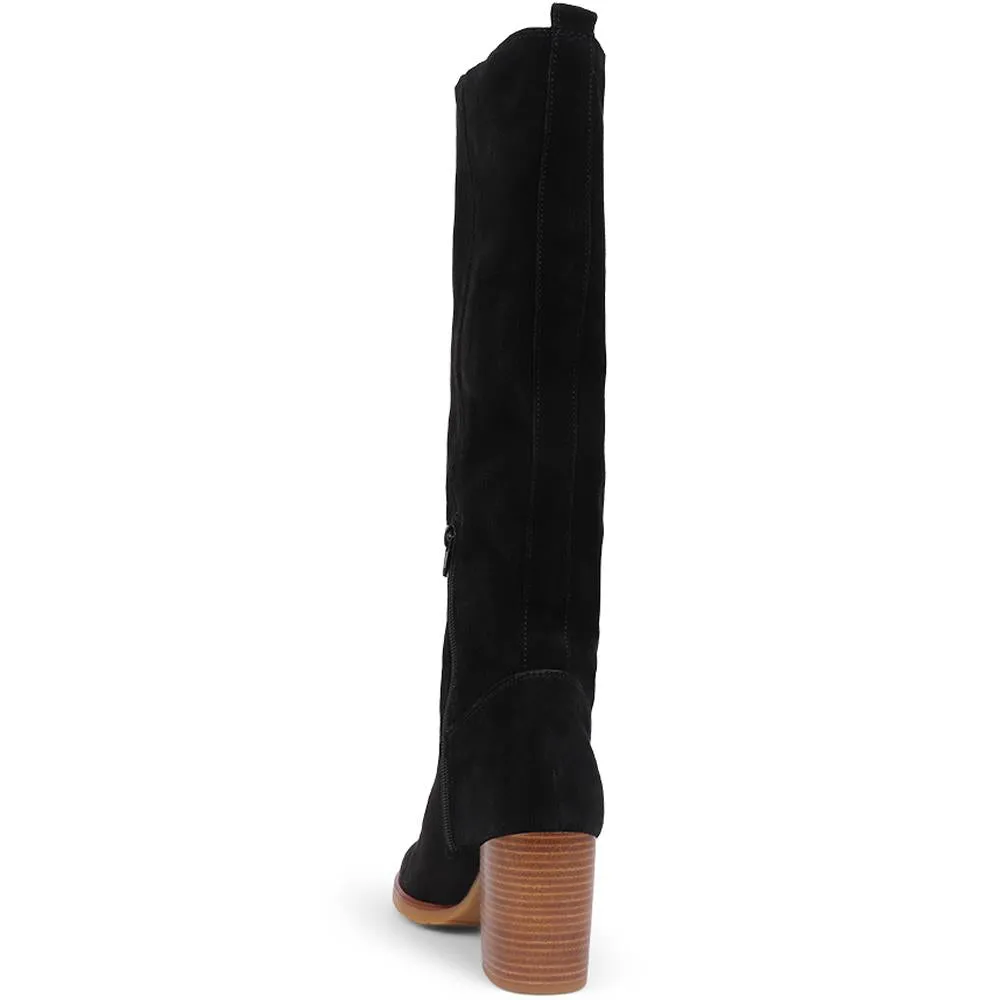 Iona Slouch Suede Knee Boots - IONA / 319 234