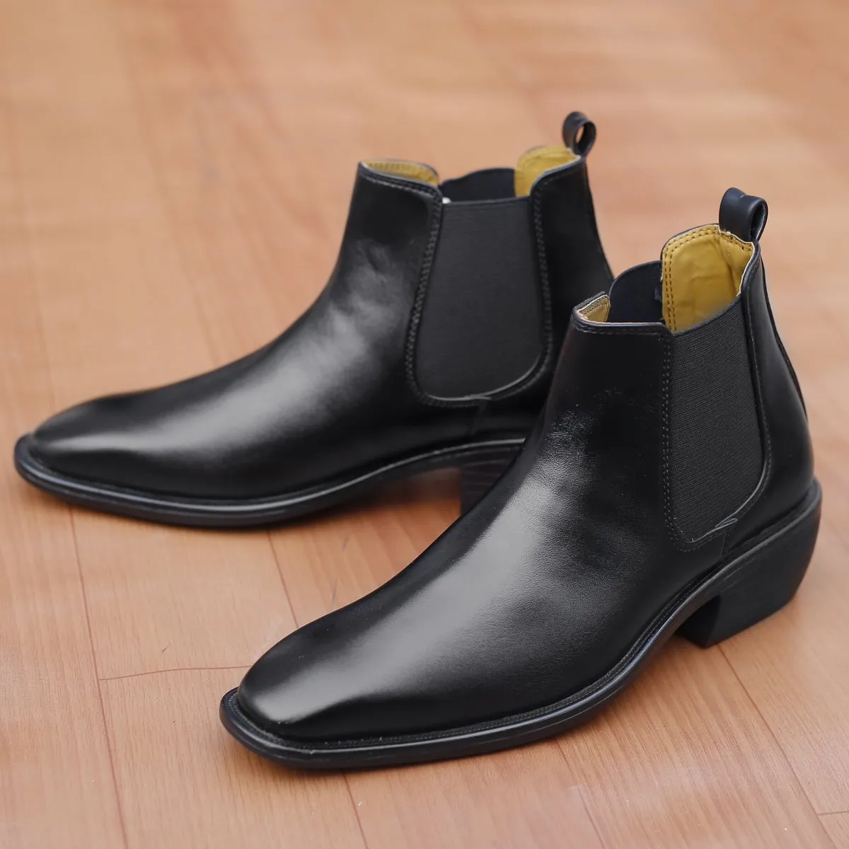 Men's 3 Inch Hidden Height Increasing Fashionable Chelsea Boots