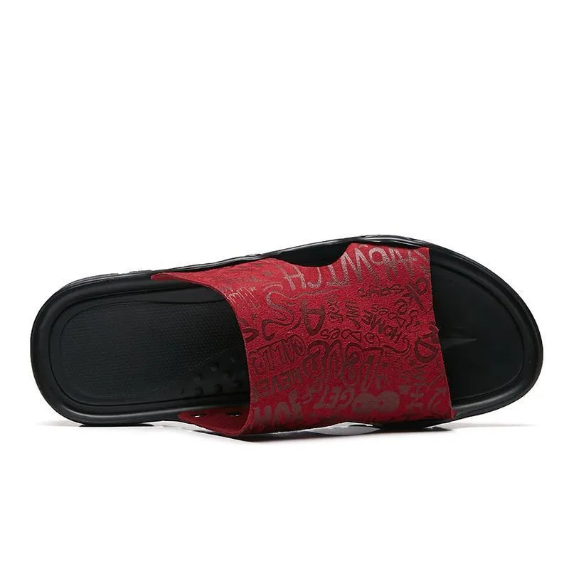 Men's casual comfortable flat breathable slippers