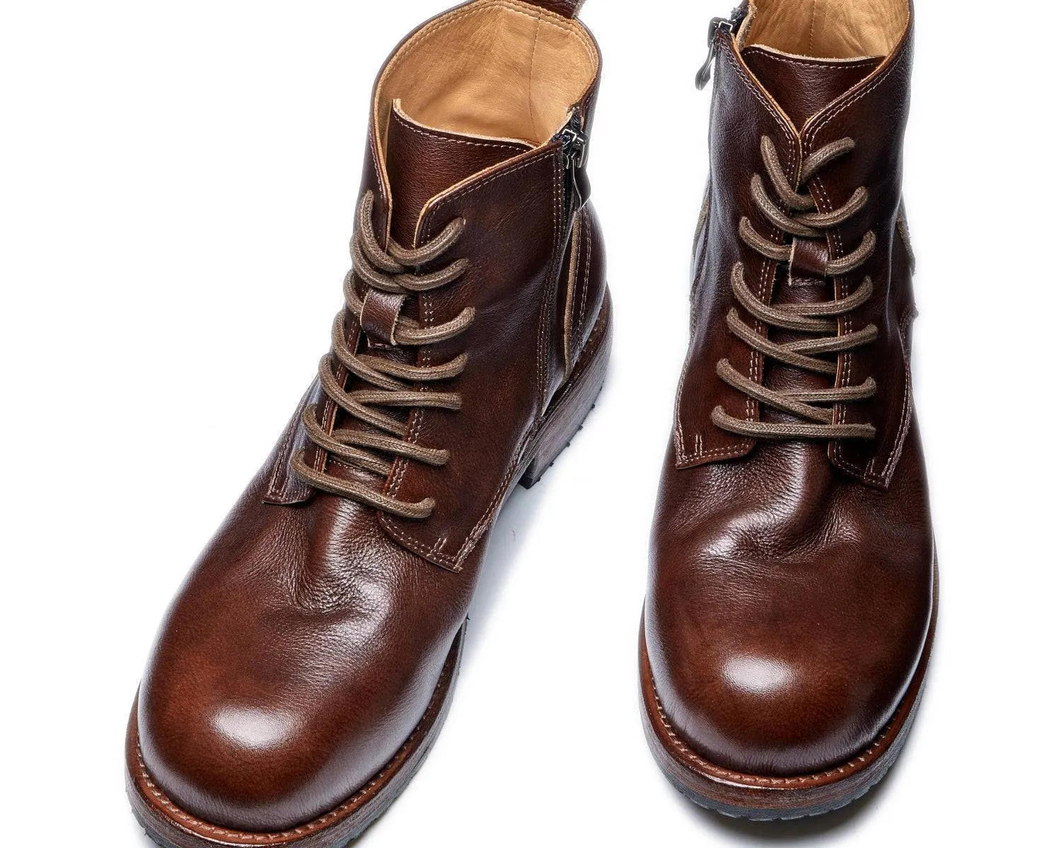 Men's Full-Grain Horsehide Leather Marten Boots - Goodyear Welt Construction