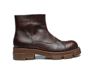 Men's High-Top Side-Zip Leather Boots | Classic Doc Martens Style