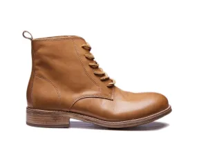 Men's Vintage-Style Leather Trench Boots | Durable Skin Boots for Outdoor Wear