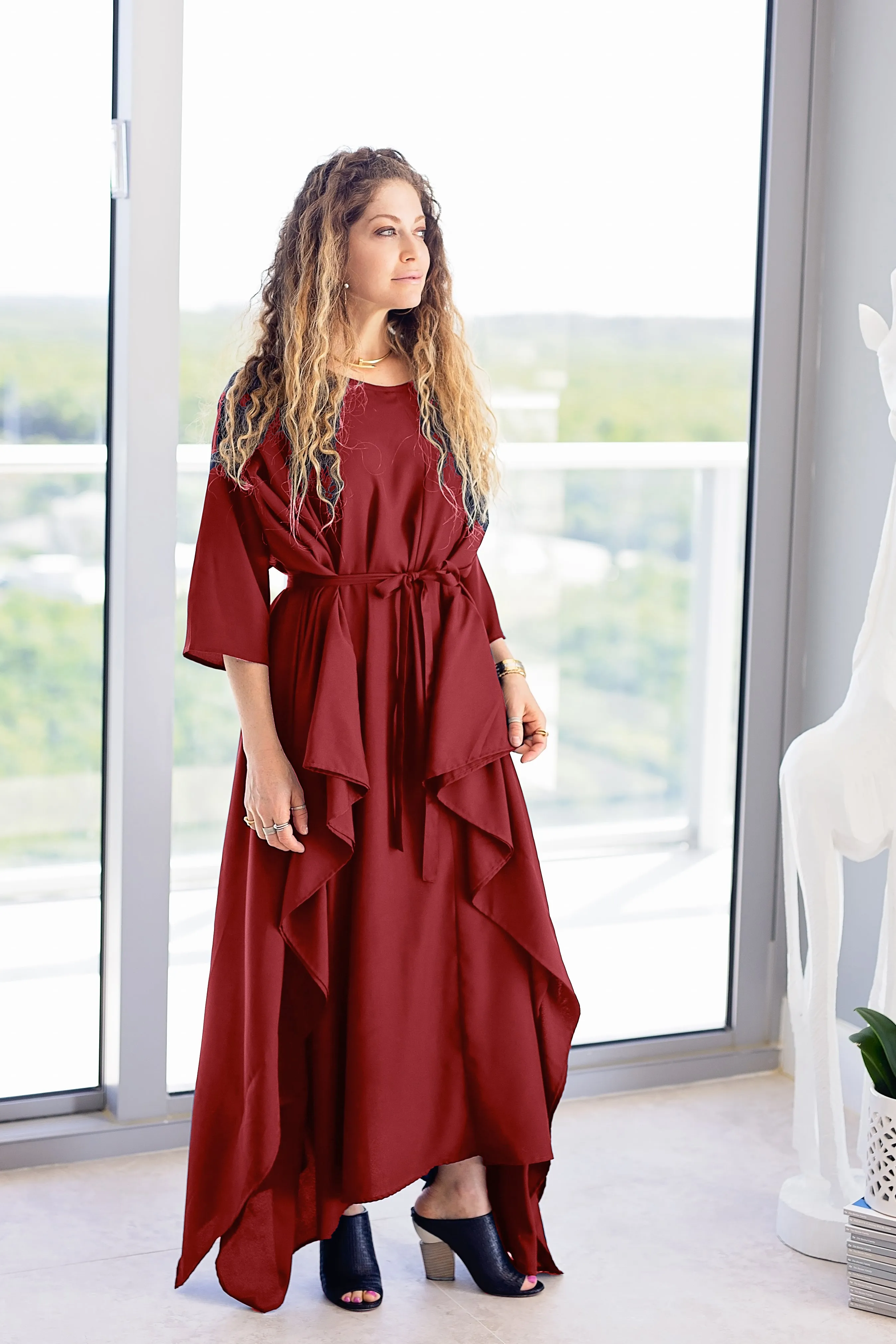 Momo Dress - Cranberry Crepe