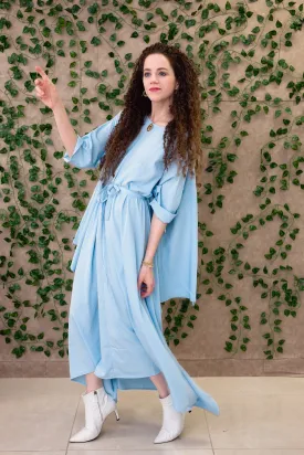 Momo Dress - Light Blue Crepe