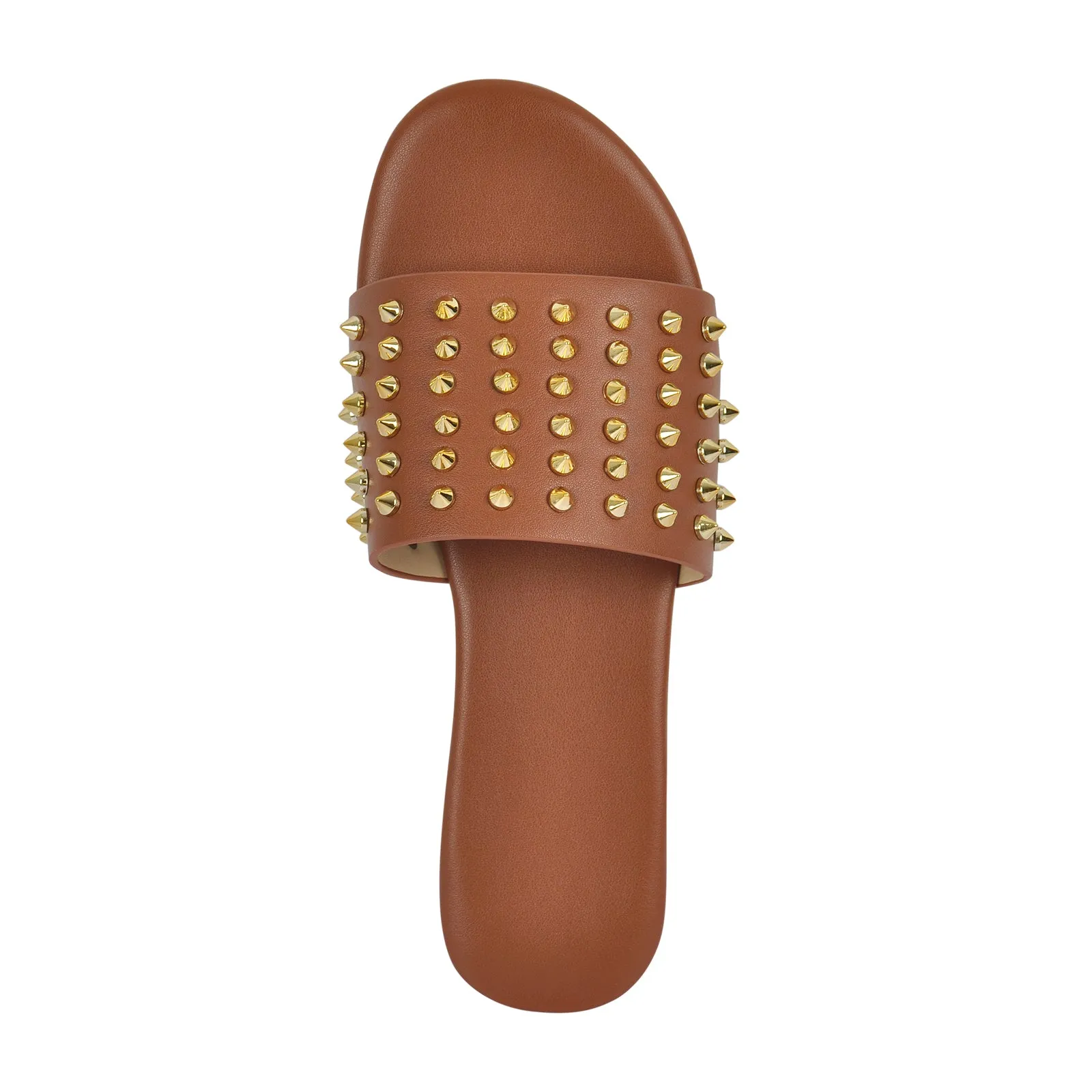 Open Toe Rivet Studded Flat Sandals