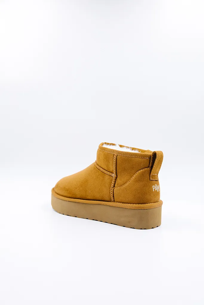 PAWJ Ultra Mini Platform Boot | Chestnut / Aspen Snow