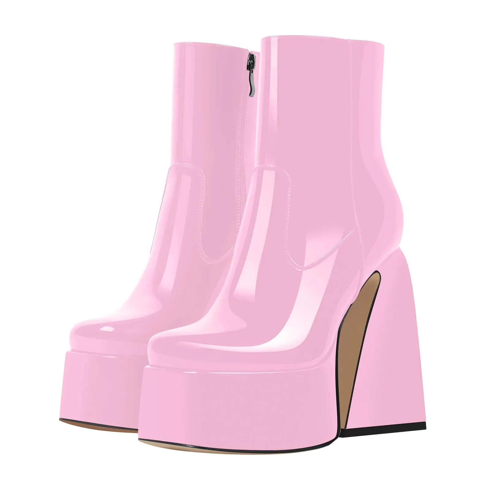 Platform Chunky High Heels Ankle Boots