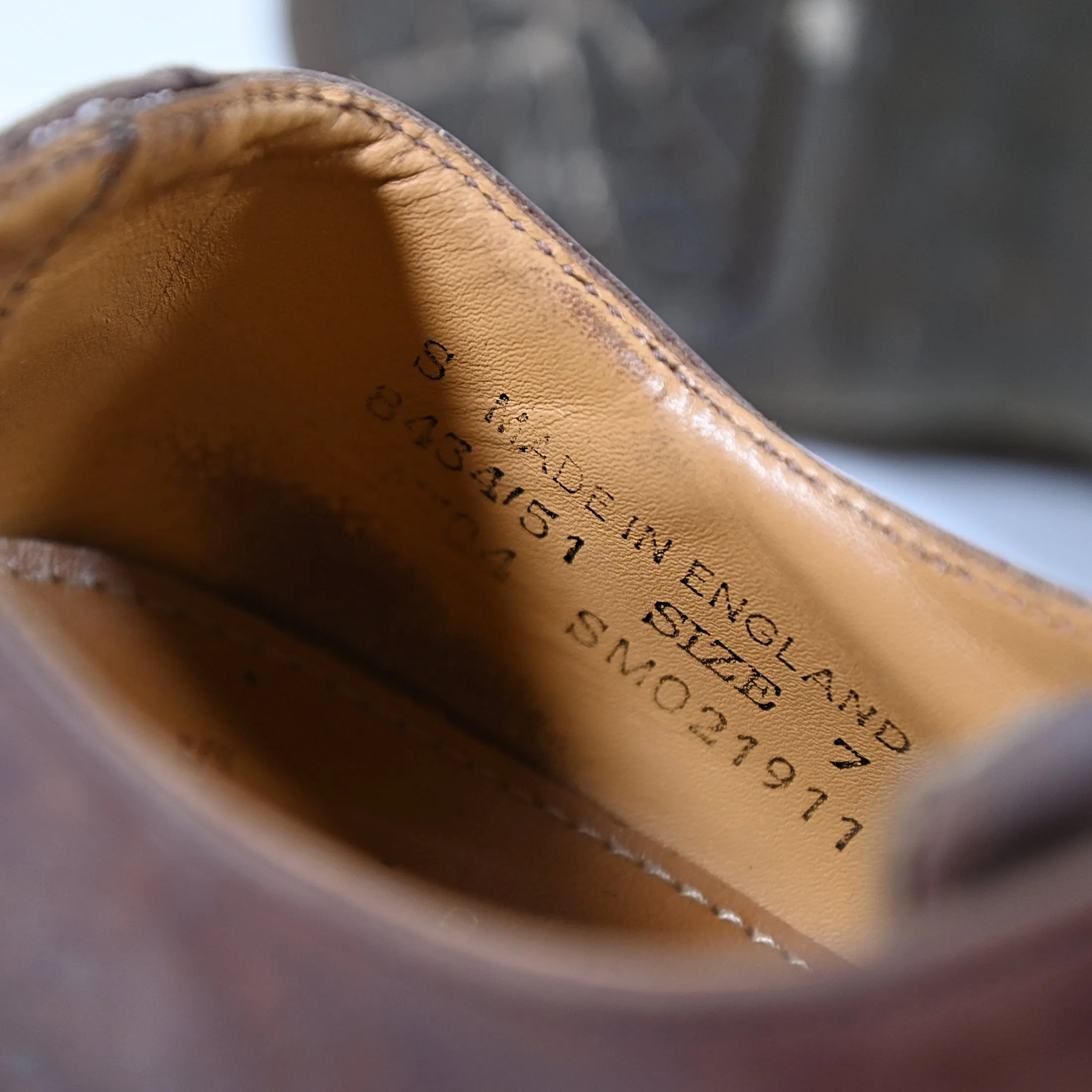 SOLD Vintage Dr Martens Brown Leather Men's Oxfords, Made in England UK7 US 8