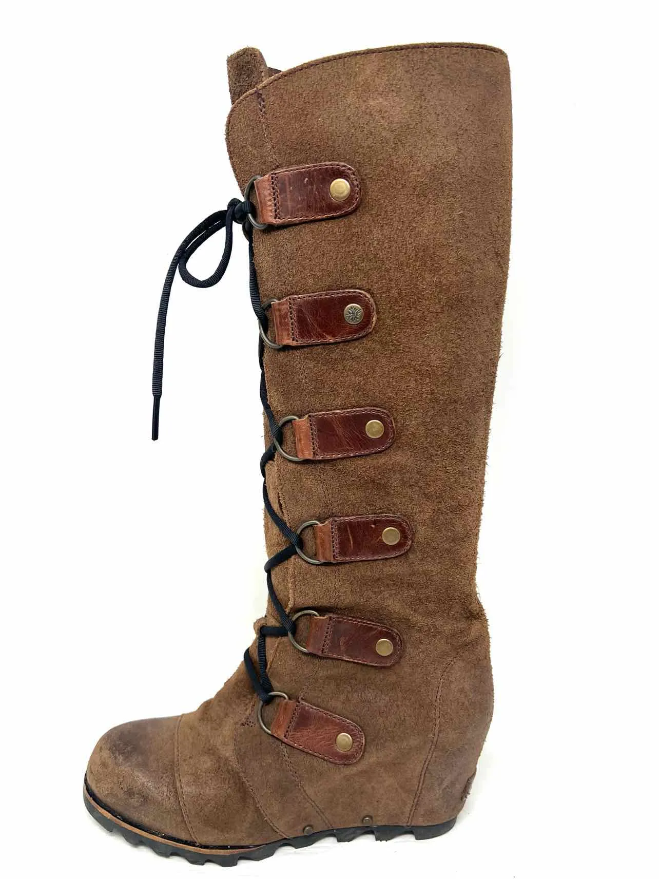 Sorel Size 7 Brown Lace-Up Suede AS IS Shoes Boots