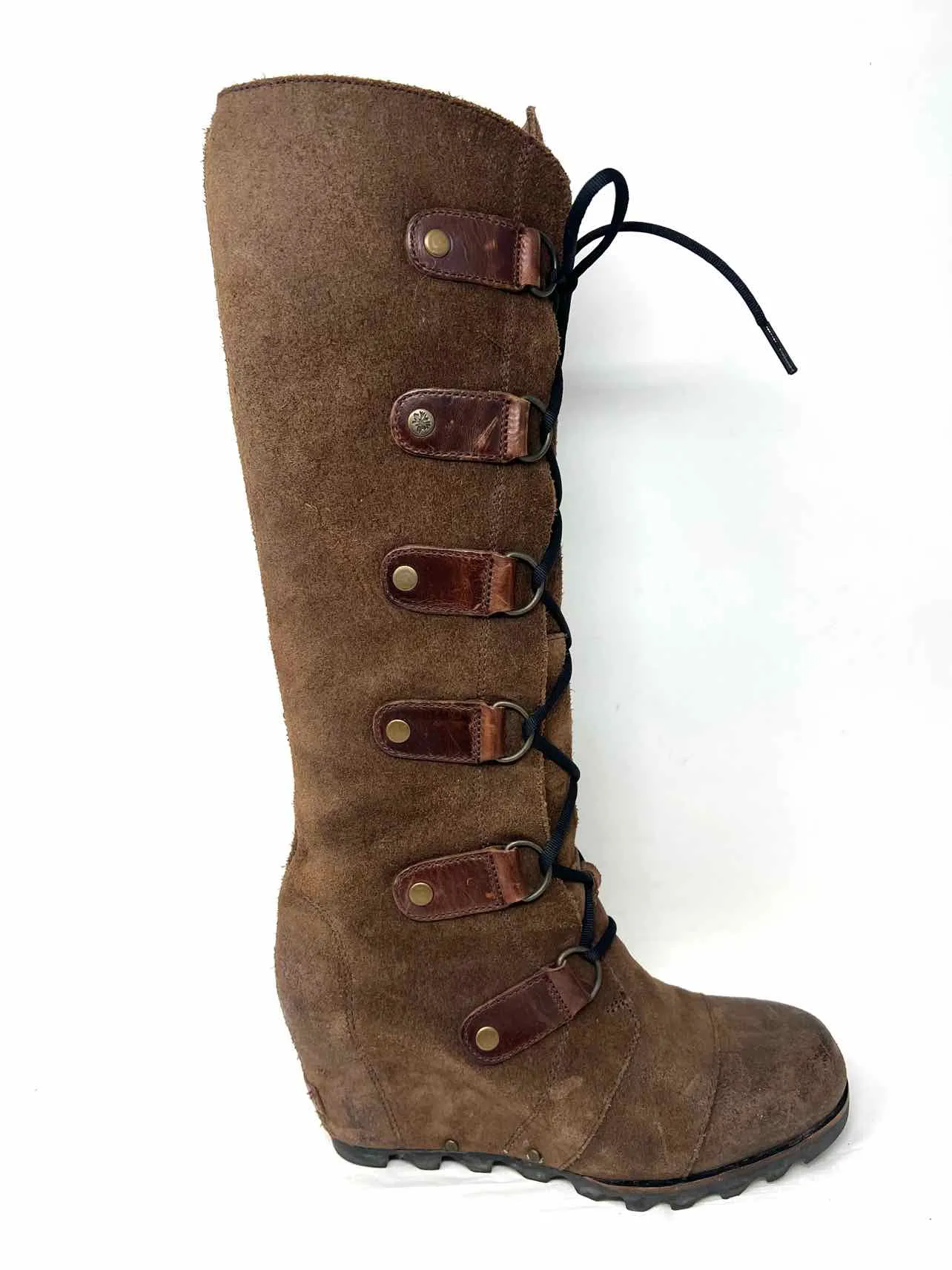 Sorel Size 7 Brown Lace-Up Suede AS IS Shoes Boots