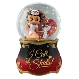 The Bradford Exchange Betty Boop™ Illuminated Glitter Globe Collection Issue #3: 'I Call The Shots' Hand-Painted Collectible Globe with Sassy Nurse Costume and Pudgy 6-Inches