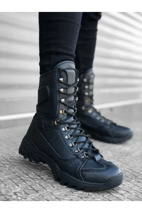 Triple Black Combat Military Boots 605