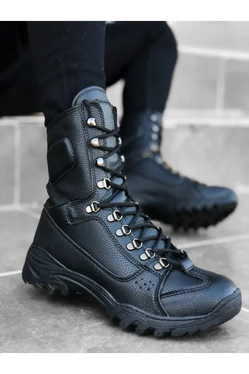 Triple Black Combat Military Boots 605