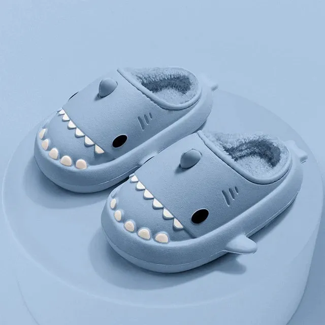 Unisex Adult Cozy Shark Slides