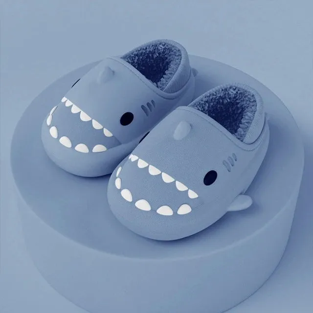 Unisex Adult Cozy Shark Slides